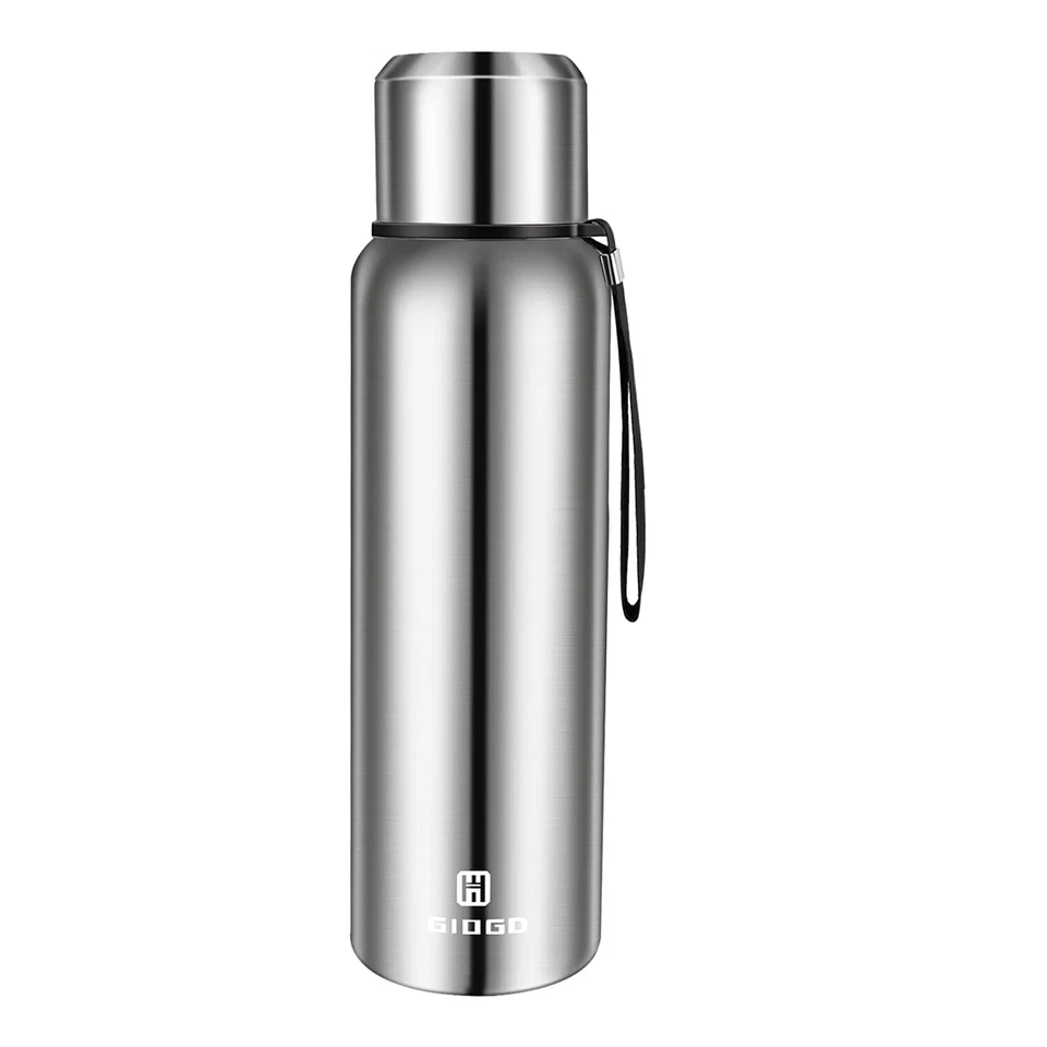 Insulated vacuum Thermo Bottle 25oz with cup lid Leakproof stainless water flask