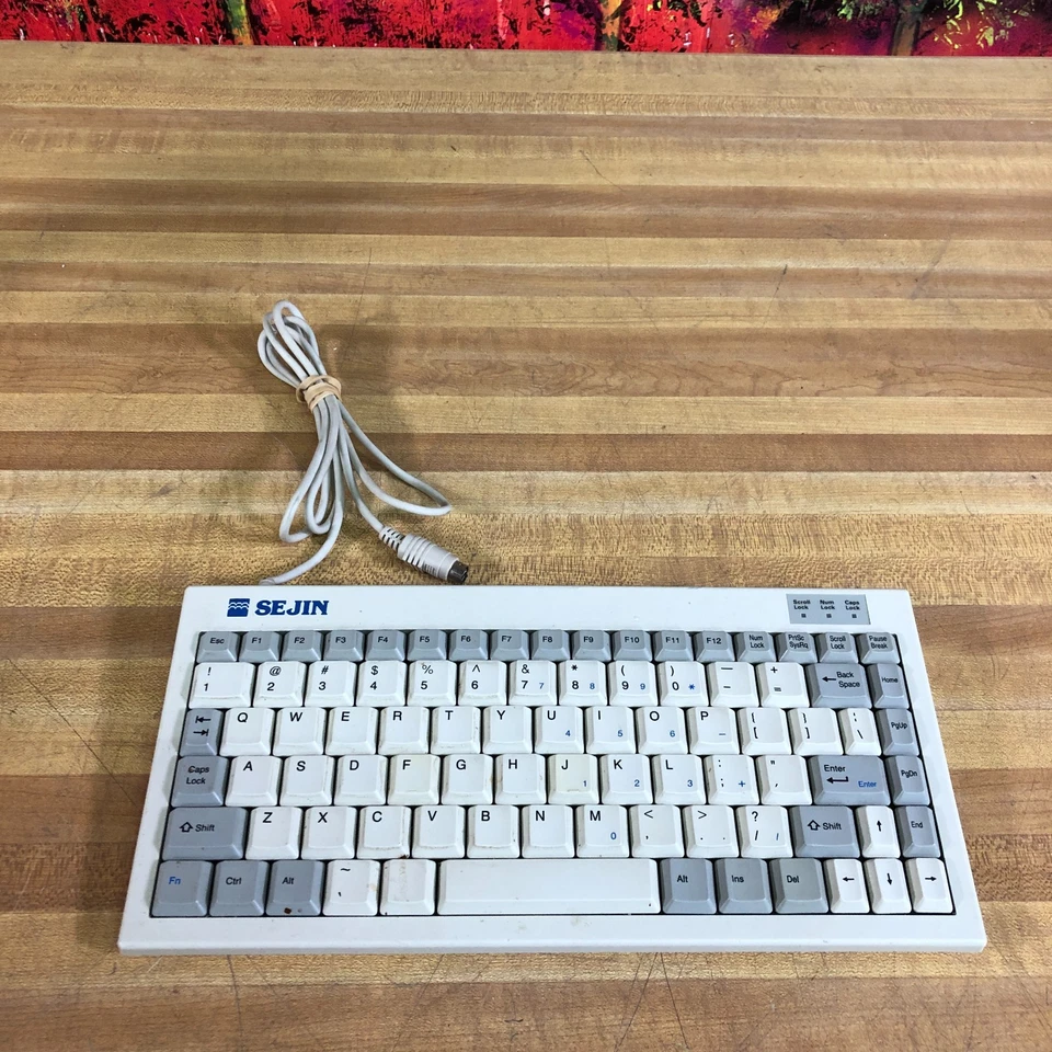 Sejin Electron SPR-8630 Mini Computer Keyboard PS/2 White 11.5" - Image 1 of 4