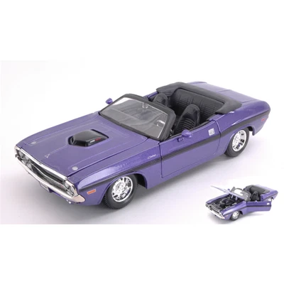 DODGE CHALLENGER R/T CONVERTIBLE 1970 METALLIC PURPLE 1:24 Maisto Auto Stradali  - Immagine 1 di 4