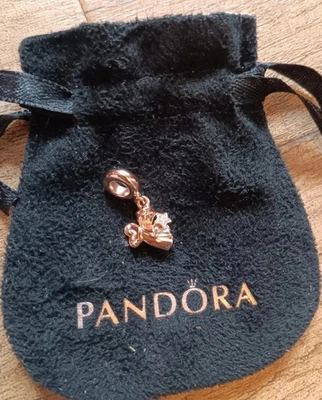 Pandora Engel Charm Original Zirkonia Anhänger Rosé Vergoldet Öse Armband Neu 3D - Bild 1 von 4