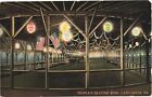 Lancaster Pennsylvania Peoples Skating Rink Lighted Lanterns And Flags Postcard