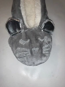 Cozy Critter Company Metallic Ballerina graue Hasenhausschuhe Größe S/M 6-7,5 - Bild 1 von 4