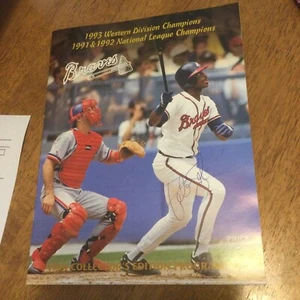 Signierte Atlanta Braves 1994 Collector's Edition Programm #3 - NY Mets Scorekarte - Bild 1 von 5