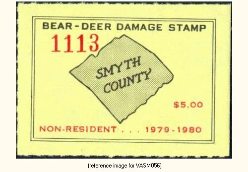 D2K Virginia - Smyth 1979 $5.00 Bear Damage Stamp - Image 1 of 1