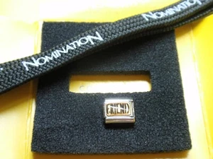 ** Genuine Nomination  FRIEND GOLD/BLACK SILVER Charm  ** - Picture 1 of 2