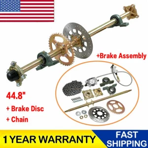 44,8" Go Kart Hinterachssatz Radnabe + Bremsscheibe + Kettenrad + Bremsaggregat - Bild 1 von 13