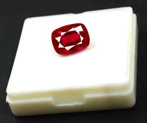 AAA+ Blood 7.20 Carat Natural Burma Red Ruby Gemstone For Anniversary Gift - Picture 1 of 4