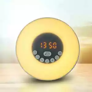 SLF Sunrise to Sunset Alarm Clock Nature Sounds Wireless Speaker White Wake LED - Picture 1 of 4