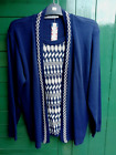 VINTAGE 1970/80'S JUMPER/CARDIGAN PURE&NATURAL CLASSIC NAVY &WHITE L/XL (40/42")
