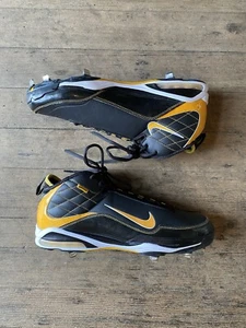 Nike Air Max MVP Black Yellow Metal Baseball Cleats size 14 NICE - Picture 1 of 12
