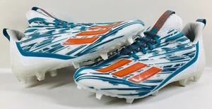 Botines de fútbol americano Adidas Adizero Miami colores naranja azulada HR1589 talla 11,5 raros - Imagen 1 de 8