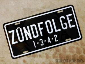 Vintage Style Firing Order Volkswagen VW License Plate Beetle Jetta Zundfolge - Picture 1 of 1