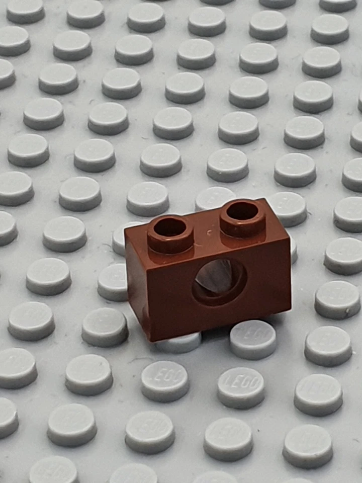 LEGO®  10x Technic Technik Brick Stein Loch 1x2 - 3700 - Reddish Brown Braun - Bild 1 von 1