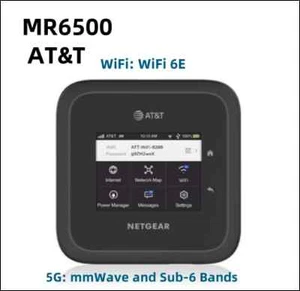 Nighthawk Netgear M6 Pro MR6500 5G WiFi 6E Mobile Hotspot LTE CAT20 Router - Picture 1 of 12
