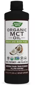 Nature'S Way Organic MCT Oil Coconut Non-Gmo Gluten-Free 14 G Mcts 16 FL Oz .... - Picture 1 of 5