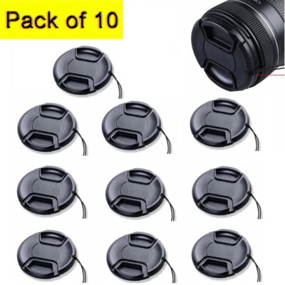(Pack of 10) Lens Cap cover for Camera Lens 49/52/55/58/62/67/72/77/82 mm - Image 1 of 2