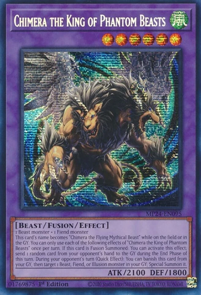 Chimera the King of Phantom Beasts (MP24-EN095) - Prismatic Secret Rare - Image 1 of 1