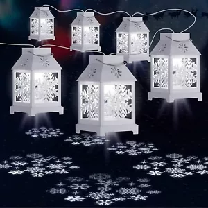 Christmas Led Snowflake Projector String Lights with 6 in 1 Snowflake Lights - Picture 1 of 8