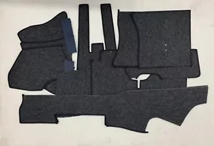 PORSCHE 912 GERMAN SQUARE WEAVE CARPET KIT 1965 - 1968 Charcoal Black - Picture 1 of 1