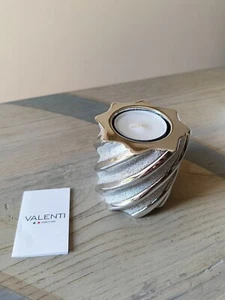 Candela portacandela natale, Argenteria Valenti, argento con scatola-etichette - Foto 1 di 5