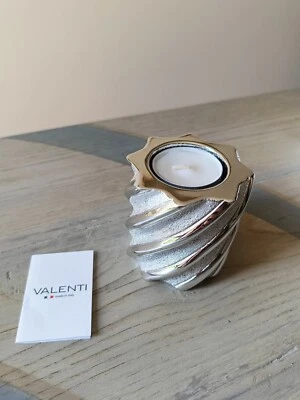 Candela portacandela natale, Argenteria Valenti, argento con scatola-etichette - Immagine 1 di 4