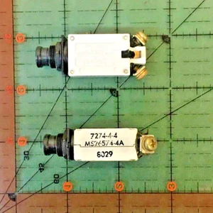 Klixon Circuit Breaker MS26574-4A 4 Amp 7274-4-4 Sensata NOS 2pcs - Picture 1 of 5