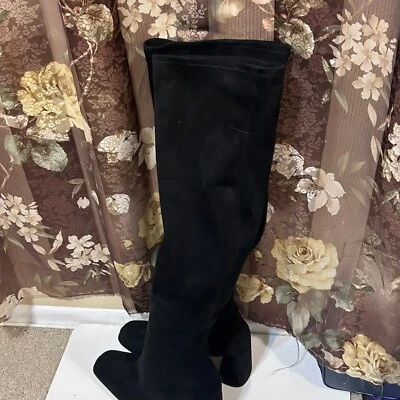 Sam Edleman Cosette Botas Sobre la Rodilla Mujer 9 M Marrón Imitación Gamuza Tacón Bloque Foto 1 de 4