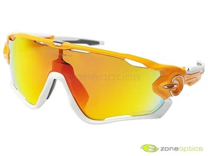 Oakley Jawbreaker Polarized Sunglasses OO9290-09 Atomic Orange/Fire Iridium - Picture 1 of 3