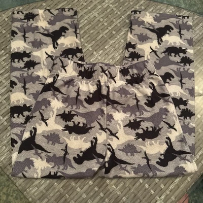 Crazy 8 Boys Pajama Bottoms Size S 5-6 Dinosaurs Grey - Image 1 of 4