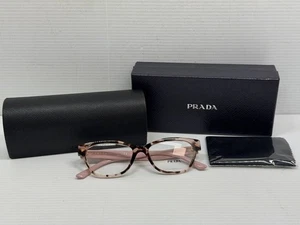 PRADA GLASSES VPR 03W 51/16 ROJ-1O1 140 Italy Pink Tortoise Women’s Frames WW909 - Picture 1 of 10