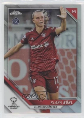 2021-22 Chrome UEFA Women's Champions League Refractor Klara Buhl Bühl Rookie RC - Image 1 of 2