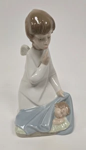 Vintage Lladro 4635 "Angel with Baby" Porcelain Figurine Made in Spain - MINT - Picture 1 of 6