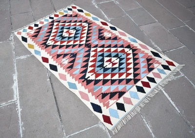 Alfombra turca 40"" x 68"" alfombra acrílica Kayseri vintage decoración del hogar alfombra tejida plana Foto 1 de 4