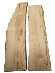 1x Gestocktes Ahorn Riegel Holz f. Epoxid 98x24-27cm x 26mm #98 - Bild 1 von 7