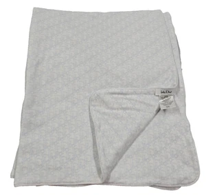 Vtg Baby Christian Dior Blanket Blue White Cotton Spellout Padded Logo 90s Y2K - Picture 1 of 6