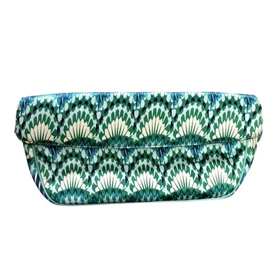 Jimmy Choo Clutch Satin Evening Bag Peacock Art Deco Print RARE Made in Italy - Image 1 of 4