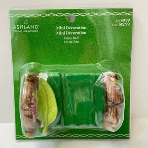 NEW Ashland Spring Mini Decoration Fairy Bed w/ Leaf Pillow - Picture 1 of 4