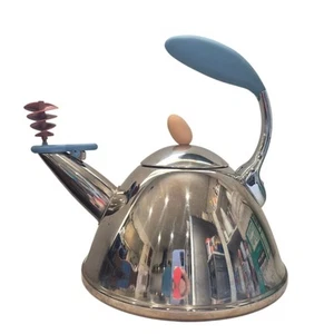 VTG Michael Graves Designs Tea Kettle Stainless Steele Whistling Spinner Y2K - Picture 1 of 6