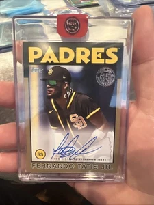 2021 Topps FERNANDO TATIS JR. AUTO 33/50 On-card 1986 86A-FT Gold - Picture 1 of 2