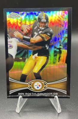 2012 Topps Chrome Ben Roethlisberger Black Refractor #182 SP /299 Color Match! - Image 1 of 2