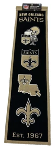 New Orleans Saints NFL Winning Streak Embroidered Heritage Banner - Picture 1 of 2