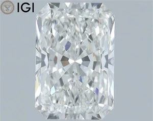 CVD Lab Grown Solitaire Radiant Cut Diamond 1.21 CT. G Color VVS2 IGI Certified - Picture 1 of 7