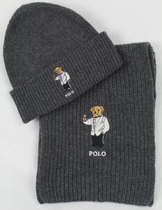 mens polo hat and scarf set