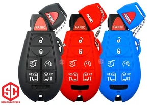 3x New Key Fob Remote Fobik Silicone Cover Fit - For Chrysler Dodge VW. - Picture 1 of 4