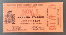 Long Beach State Fresno State Bulldogs Football Ticket Stub 11/5 1977 Dean Jones
