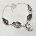 Black Rutile Gemstone Ethnic Handmade Necklace Jewelry 48 Gms  AN 13862