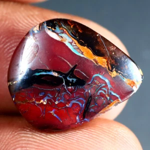 9.75 ct  Pear Cabochon (19 x 16 mm) Multi Color Australian Koroit Boulder Opal - Picture 1 of 1
