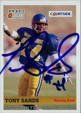 Tony Sands Kansas Jayhawks KU 1992 Courtside Draft Pix Signed Card #79