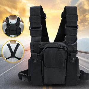 Vest Chest Rig Bag Hip Hop Functional Tactical Harness Chest Waist Pack Nylon - Picture 1 of 12
