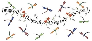 Dragonfly Tasse Wrap 1 Stck. 7-1/2"" x 3-1/4"" Wasserrutsche Keramik Aufkleber - Bild 1 von 1